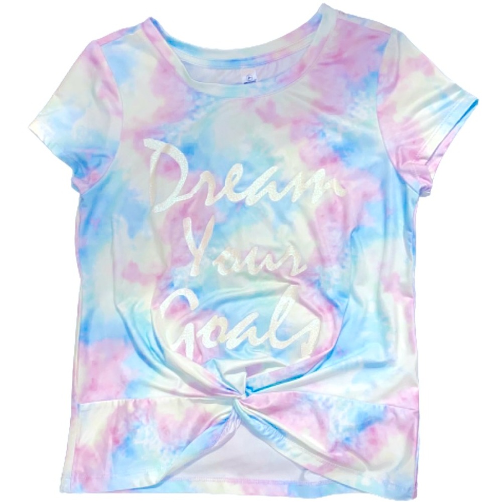 Girls Large 90 degree by Reflex Iridescent Tie Dye Top “Dream Your Goal’